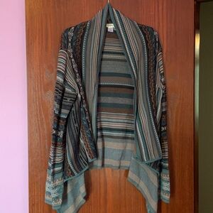 Coldwater Creek Women’s Relaxed Patterned Cardigan Sweater